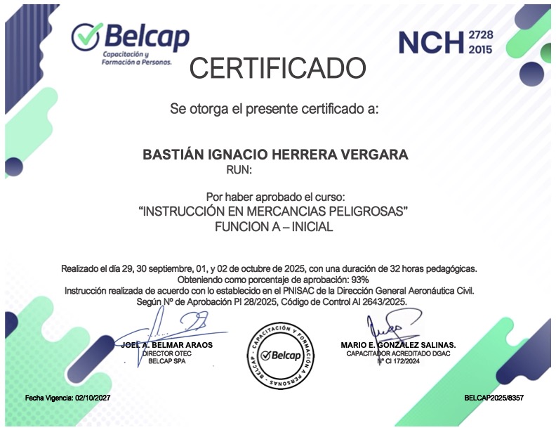 Certificación Packs and Labels